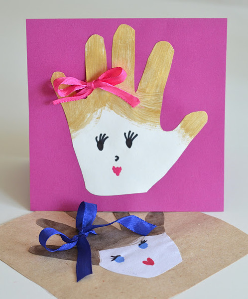 Открытка для мамы своими руками из бумаги, картона, пластилина