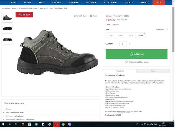 donnay safety boots