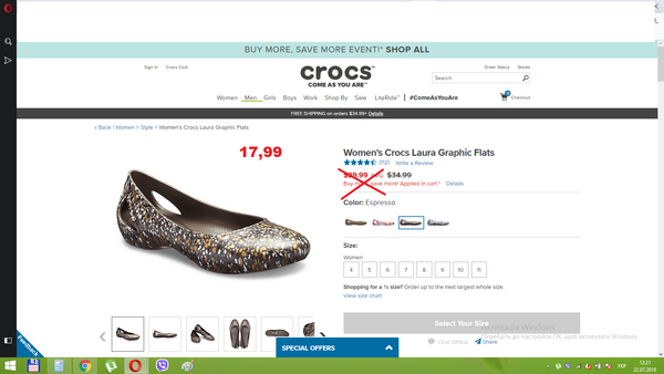 crocs laura graphic flats