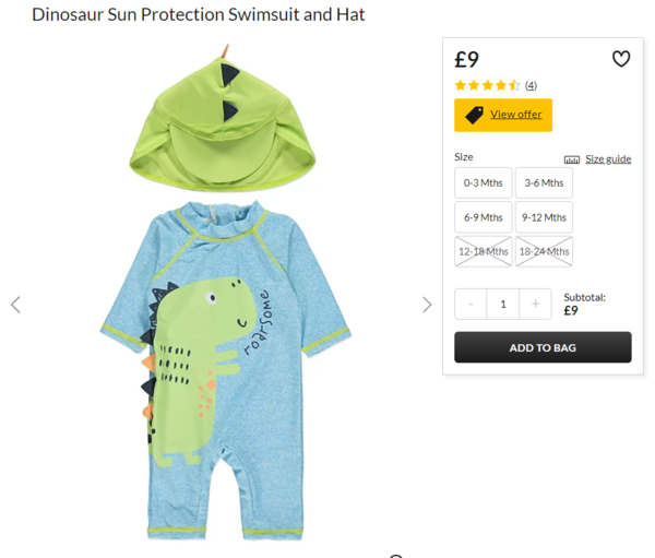 baby boy swimwear asda