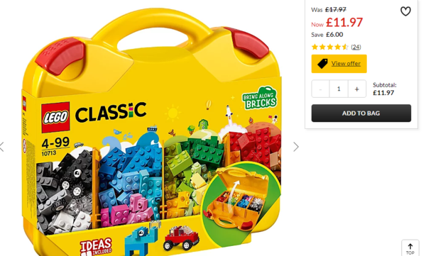 asda lego classic 1500