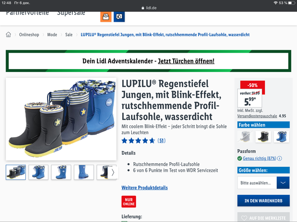 LUPILU® Regenstiefel Mädchen, mit Blink Effekt, rutschhemmende Laufsohle, wasserdicht LUPILU® Regenstiefel Mädchen, mit Blink Effekt, rutschhemmende Laufsohle, wasserdicht