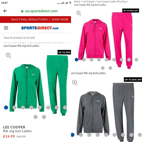 lee cooper rib jogger ladies